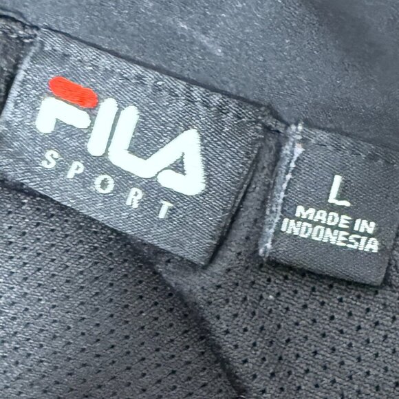 FILA- Women's Windbreaker Jacket Black Size Large Packable - Picture 4 of 10